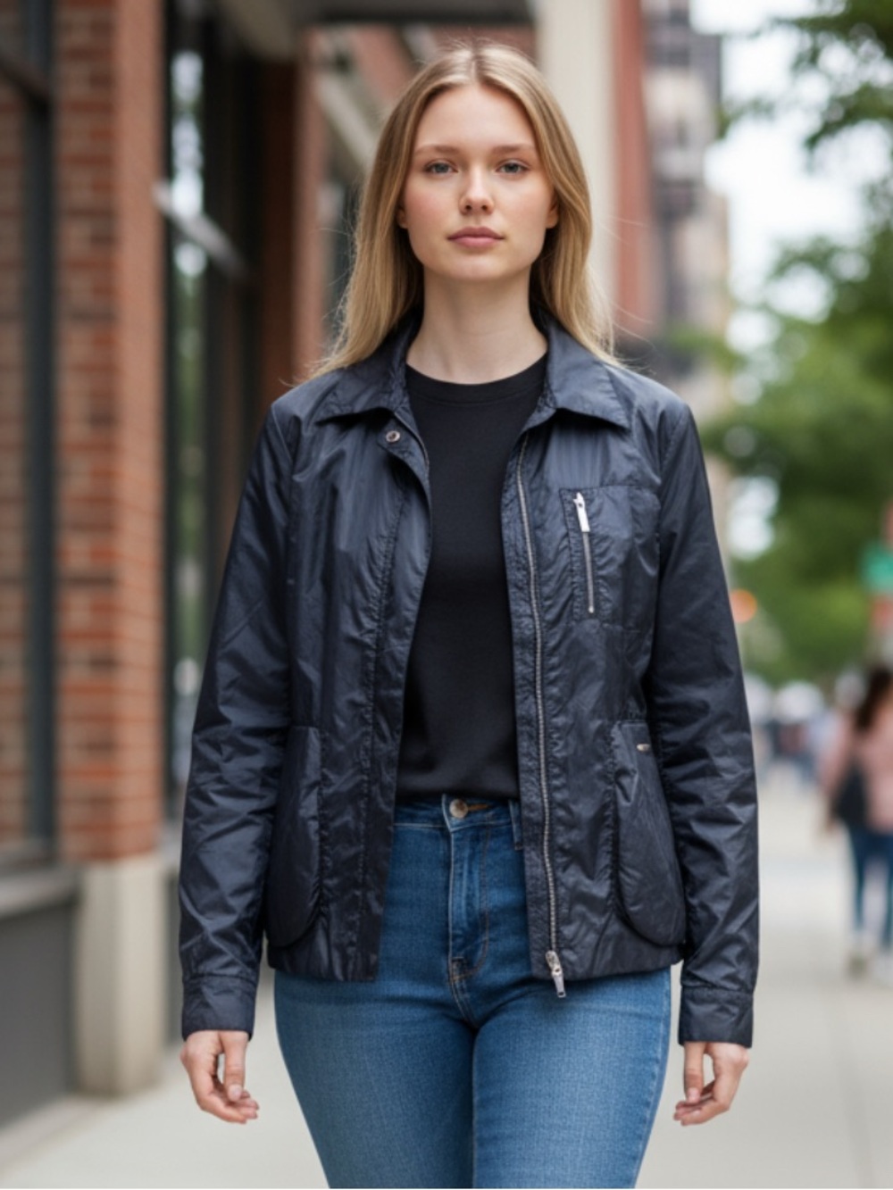 Auth Fendi women’s Black utility jacket 38 M vintage Fendissime work coat